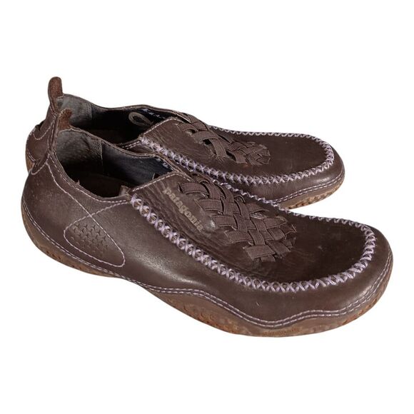 Patagonia Rimu SkyWalk Slip On Comfort Shoe Dark Plum Leather Womens 7.5 - Picture 1 of 11